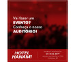 Na hora que você precisar de um auditório para o seu evento em Cerejeiras, lembre-se que o Hotel Hanami tem um para te oferecer.<br />
<br />
O auditório conta com 90 cadeiras e um amplo espaço para o seu evento. #HotelHanami